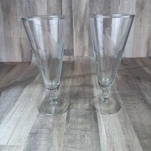 Vintage Princess House Heritage Crystal Etched Mallard Duck Pilsner Glass of 2